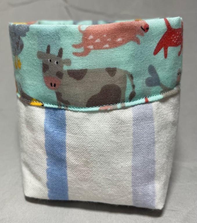 Mini fabric storage tub