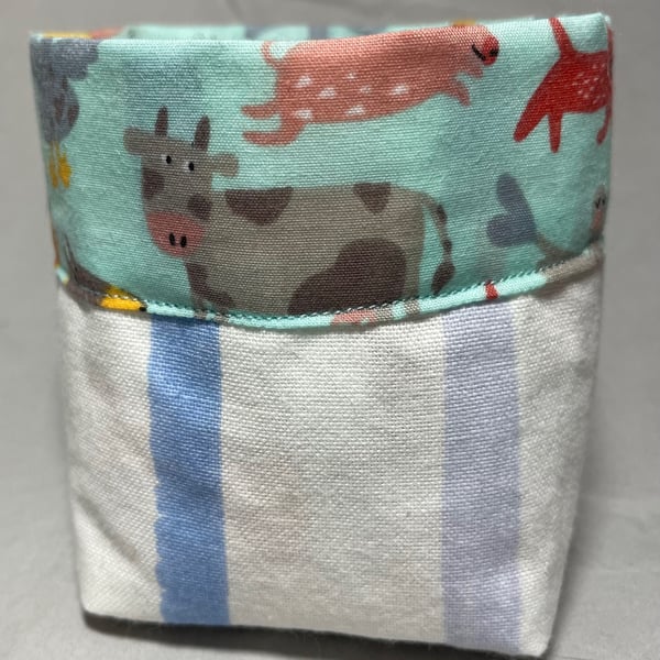 Mini fabric storage tub