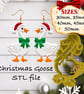 Christmas Goose clay cutter stl file for 3d printing emailed 