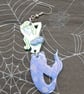 50's Retro Mermaid Earrings, Vintage Tattoo Mermaid Earrings - Image 3