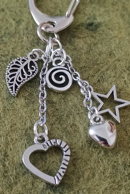 Handmade Heart Bag Charm