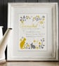 Personalised Folk Style Meaning of Name Print, christening gift for new baby - Image 2