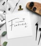 FIANCE birthday card - blank card