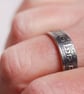 Elvish Silver Ring Band - The Road Goes Ever On - Elven Fantasy Script - Image 8