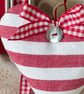 RED AND WHITE STRIPED HEART DECORATION - maxi size - Image 4