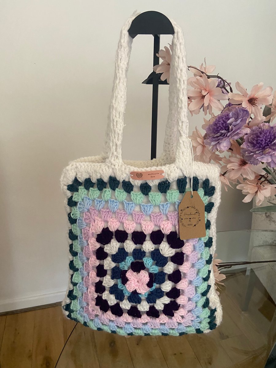 Handmade Granny Square shoulder bag