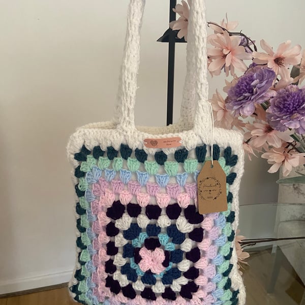 Handmade Granny Square shoulder bag