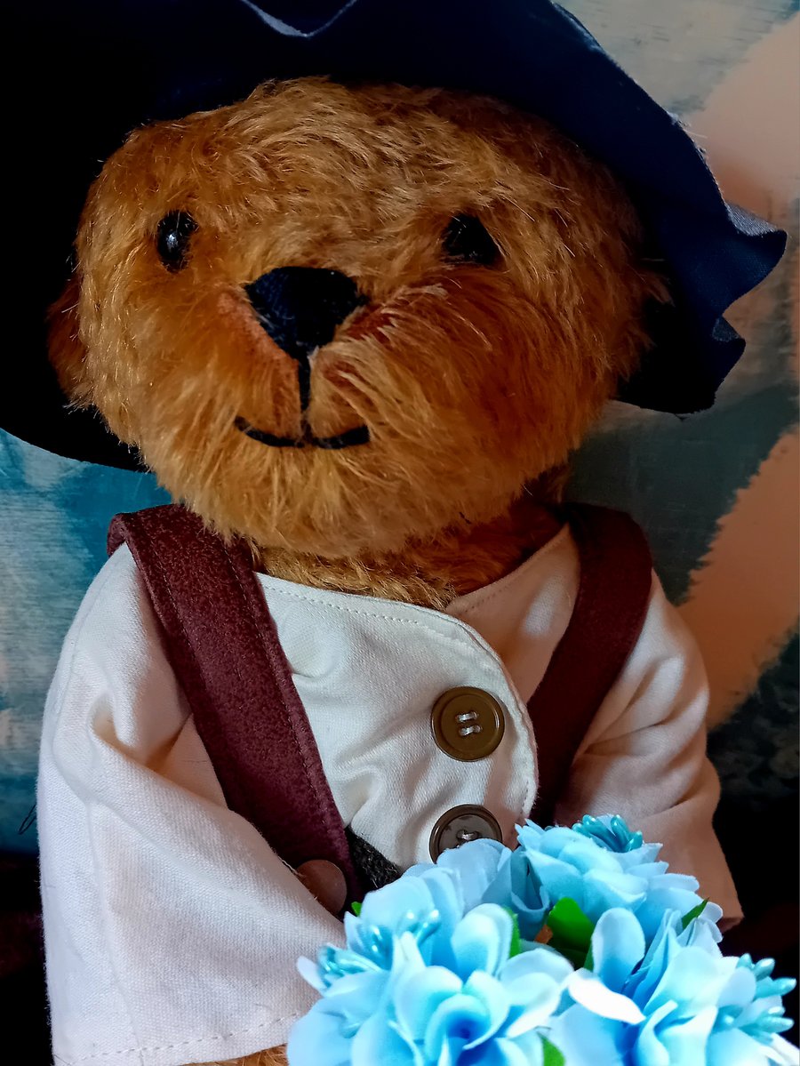 Monty John the Gardener Mohair Teddy Bear