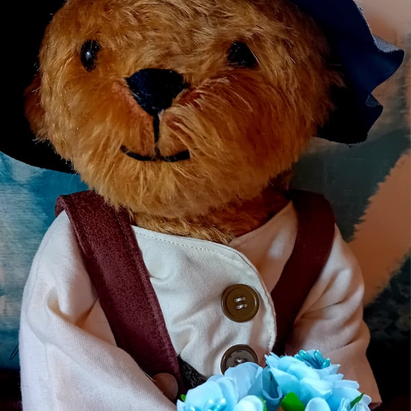 Monty John the Gardener Mohair Teddy Bear