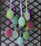 Decoration - Hanging oval - silver flower embroidery. - Image 5