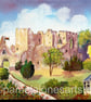 Oystermouth Castle, Mumbles, Original Watercolour, in 14 x 11'' Mount - Image 1