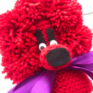 Tom - a Gin Poodle with a satin ribbon bow collar