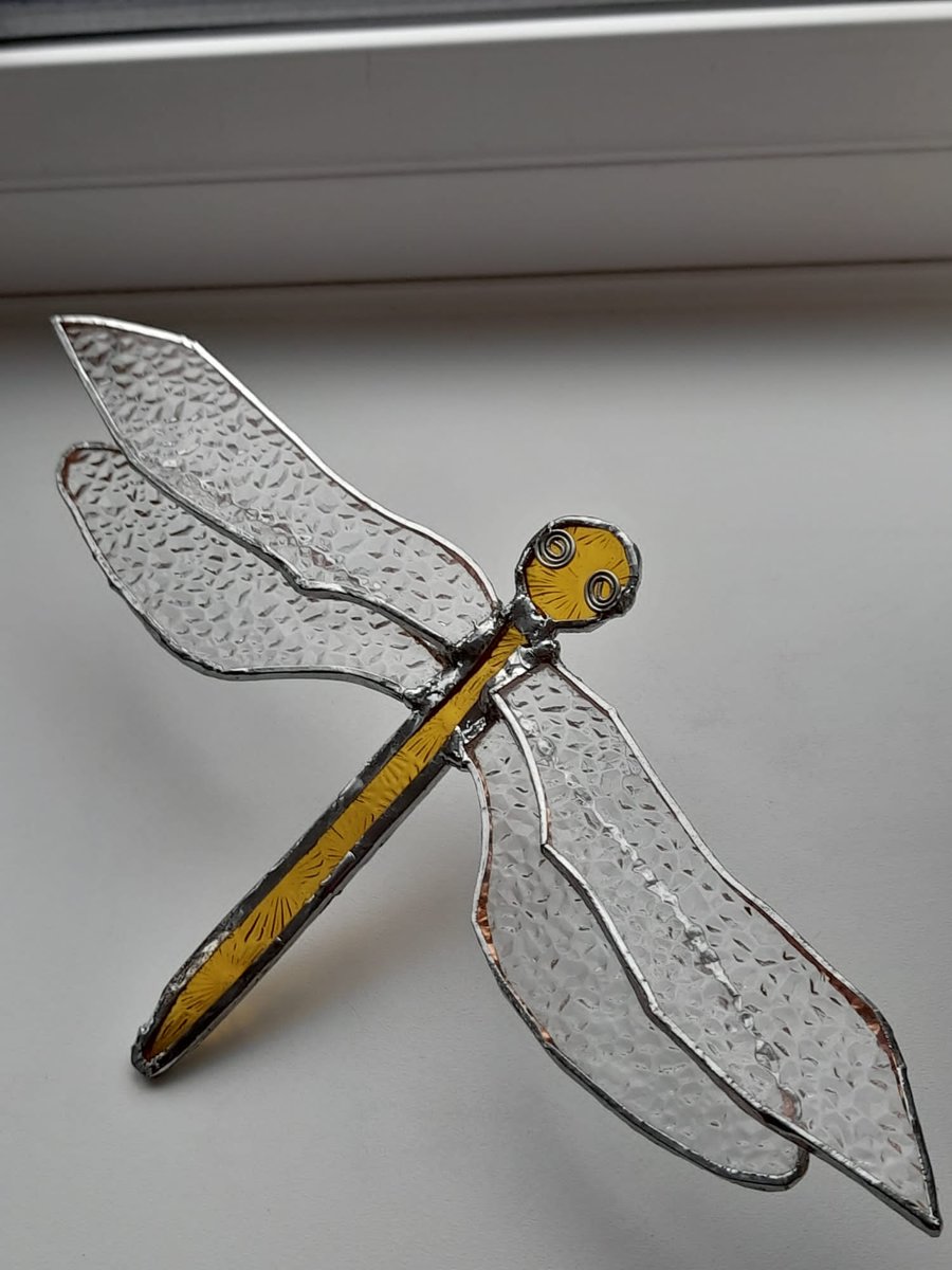 DRAGONFLY Stained glass suncatcher