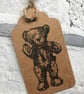 Handmade Kraft Teddy Bear Gift Tags, Stamped Jute Tags - Pack of 10 - Image 2