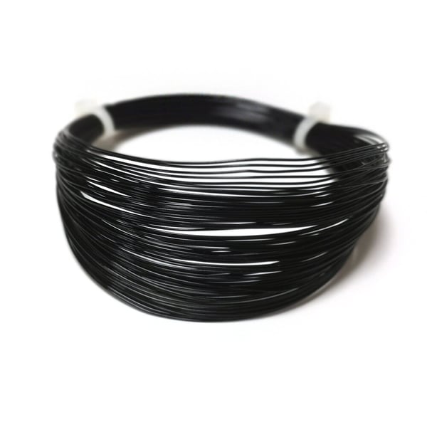 Premium Copper Craft Wire - Black Enamelled, 15M Coil - 0.5mm Thick Wire for Jew