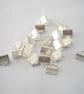20 x Silver plated Flat Crimp Clamp Ends  - Image 1