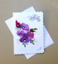 hand painted Sympathy greetings card ( ref FA4 J4 )
