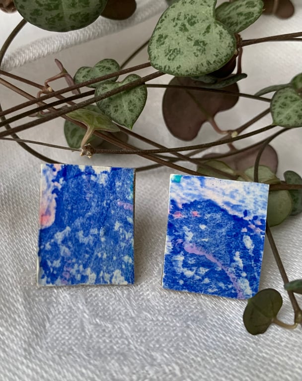 Stainless steel post earrings 