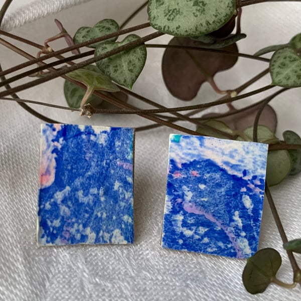 Stainless steel post earrings 