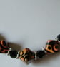 BLACK AND PEACH LAMPWORK NECKLACE - - FREE SHIPPING WORLDWIDE - Image 5
