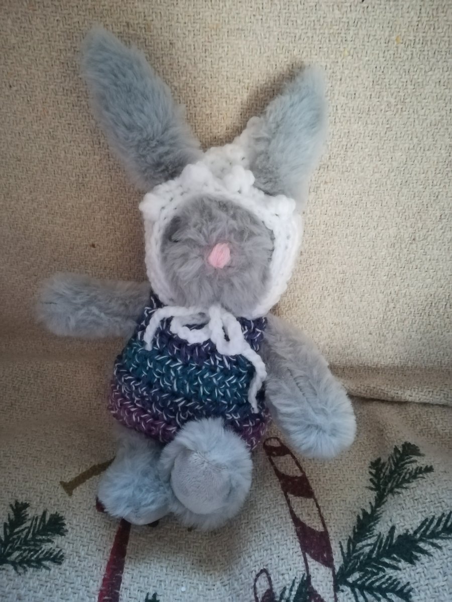 Bunny with Crochet Outfit 