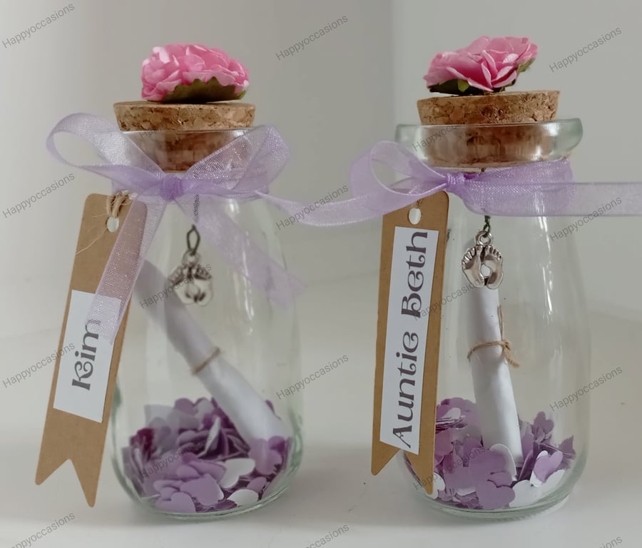 Will you be my Godfather gift for him and her, message in a bottle, christening