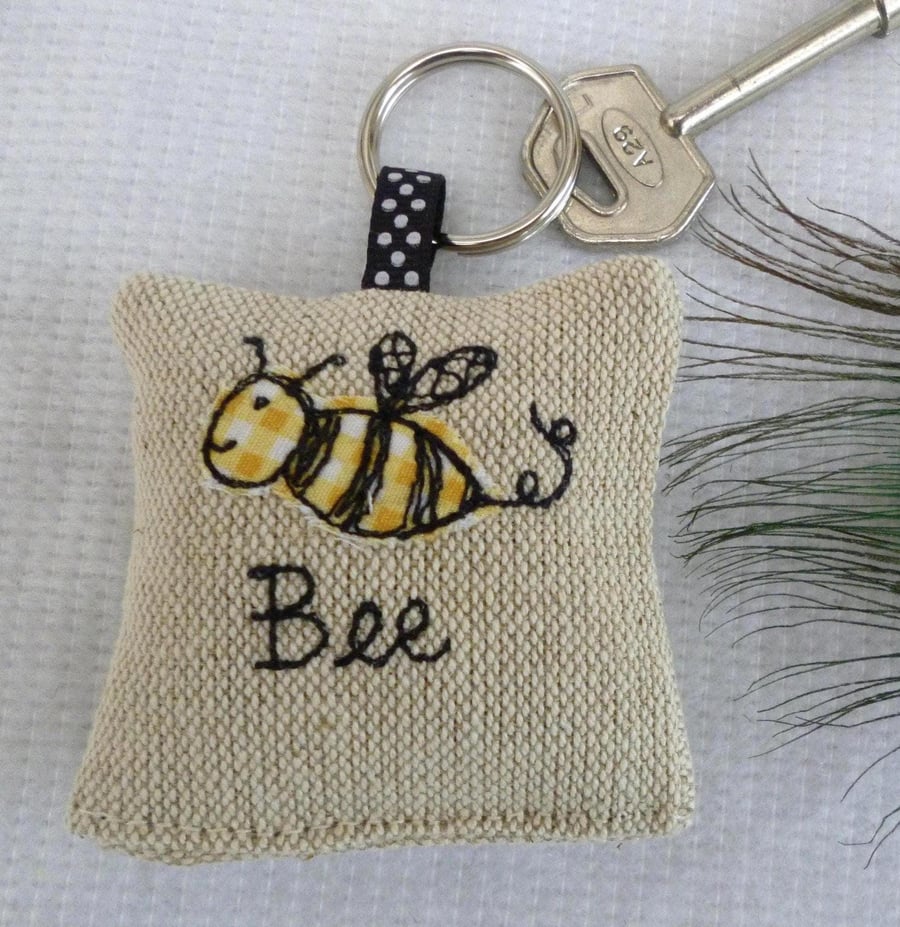 Bee Custom Keyring with optional Lavender Scent - Choice of Personalisation