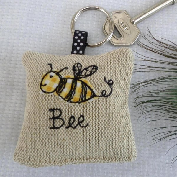 Bee Custom Keyring with optional Lavender Scent - Choice of Personalisation