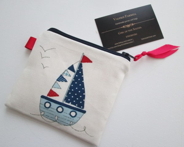 SALE Nautical  Coin Purse