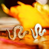 Eco Silver Snake Stud Earrings