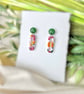 Abstract Fresh Autumn Open Rectangle Earrings - Image 3
