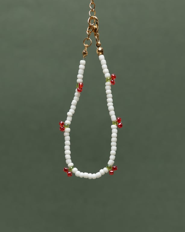 Beaded Cherry Bracelet - Smoothie Collection.