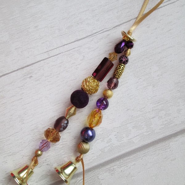 SOLD - Beaded Christmas Tree Decoration