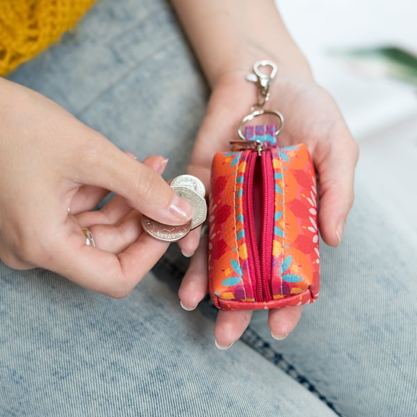 Vegan Leather Boxy Coin Purse in Harmony