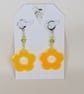Flower Shaped Resin Earrings – Glow in the Dark
