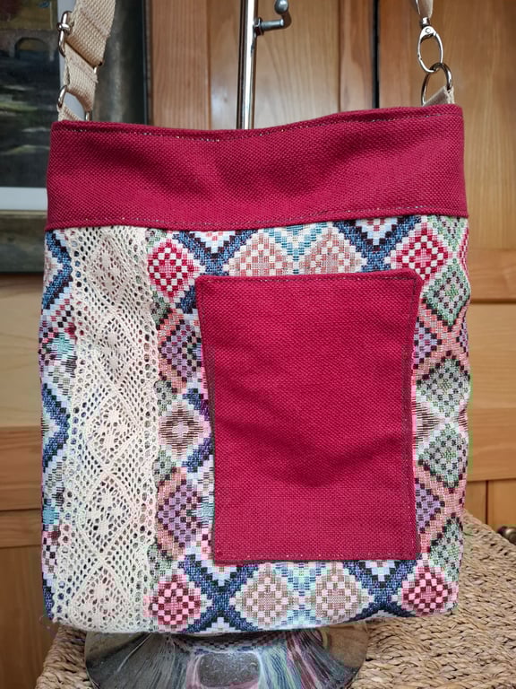 Red canvas and tapestry