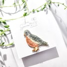 Hand-painted Bird Brooch