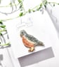 Hand-painted Bird Brooch
