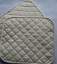 Placemat, Quilted Heat Resistant made in 100% Cotton Fabric, gold with stars - Image 4