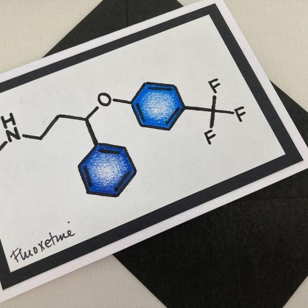 Fluoxetine SSRI greetings card