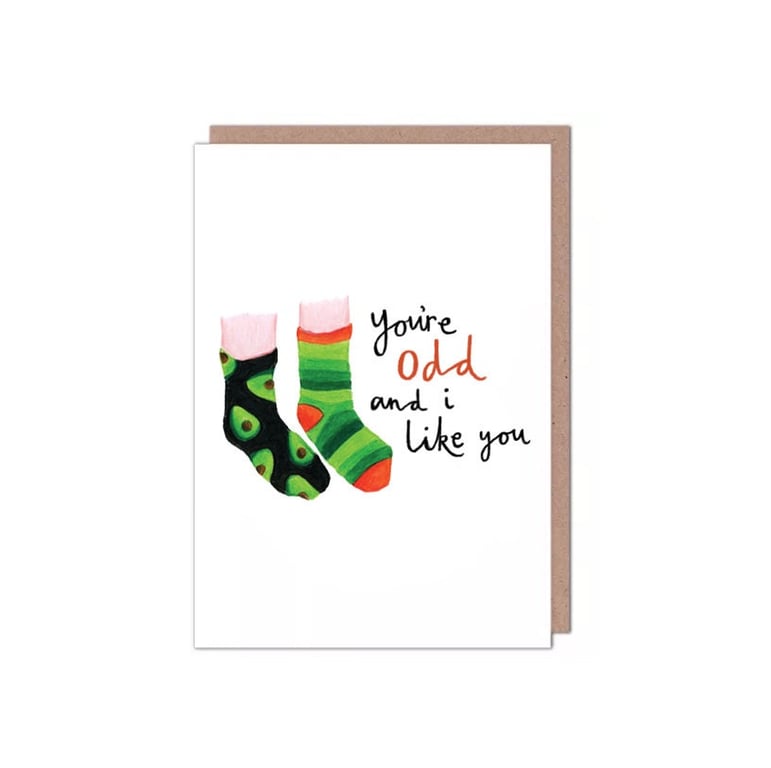 Odd Socks Cute Valentines Anniversary Birthday Card
