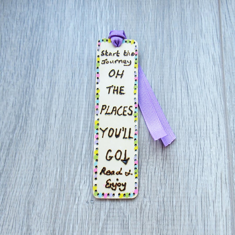 Bookmark, spring colours, lilac, readers gift.