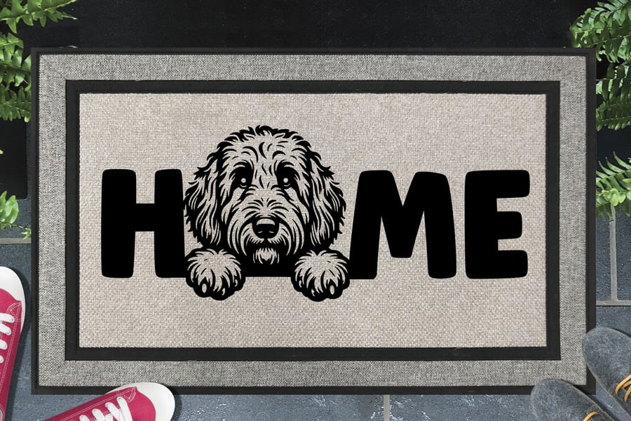 Bernedoodle Home Door Mat No.3 - Bernedoodle Welcome Mat - All Weather, 45x70cm 