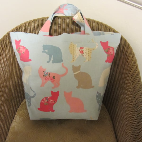 Cat Shopping  Tote Bag 100% Cotton