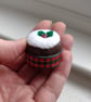 Mini Felt Christmas Cake - Pin Cushion -Ornament -  Decoration - Pudding - Image 4
