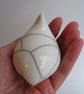 Raku glazed round bird - Image 5