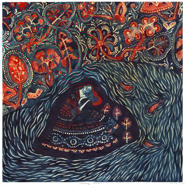 Sleeping Woman 29 x 29 cm