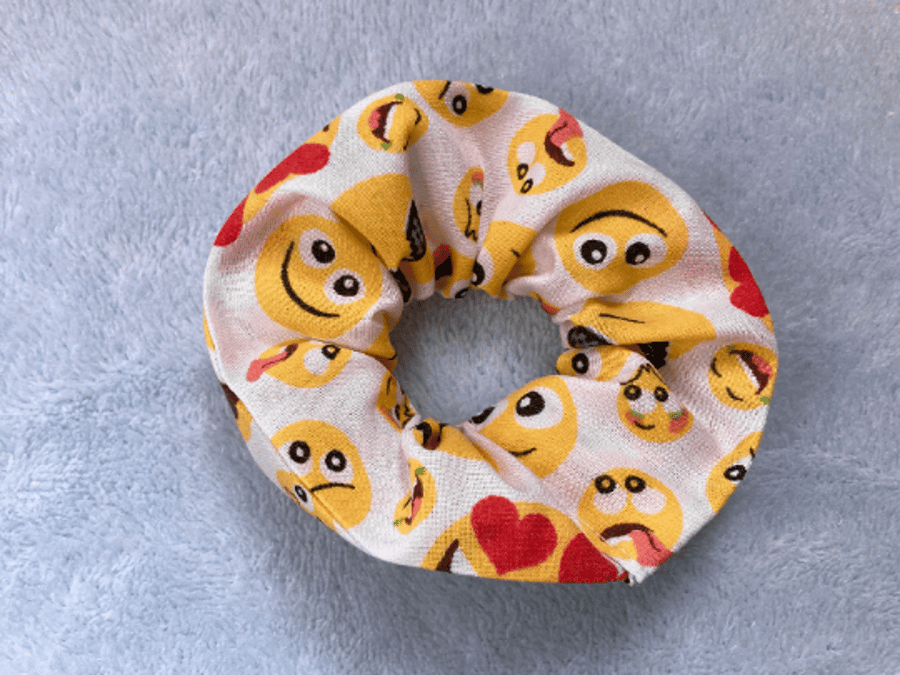 Hair scrunchie, emoji hair tie, children's hairband, kids accessories, handmade