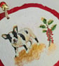 Christmas decoration boston terrier dog wood slice hanging decoration - Image 3