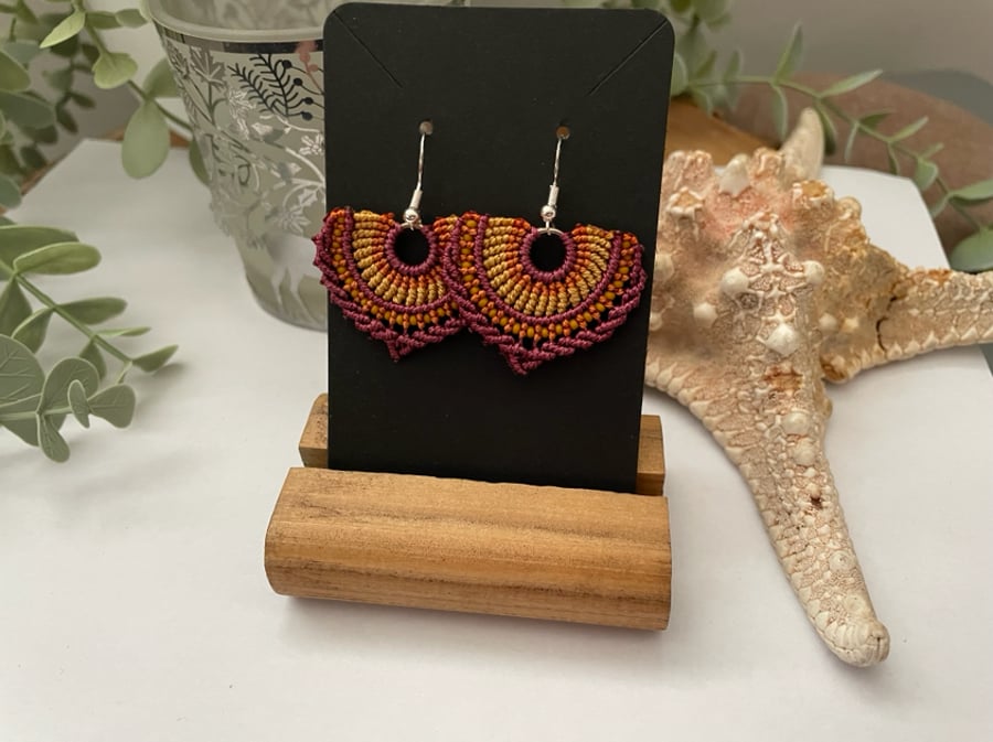 Aearrings, boho earrings, beaded dangle earrings, yoga lover gift, teen gift